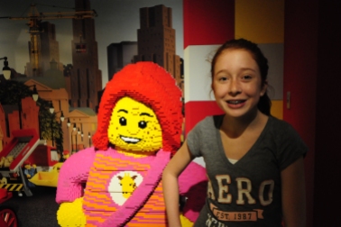 Makayla with her Lego twin